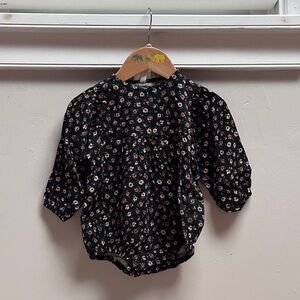 Rylee + cru gwen romper in dark floral